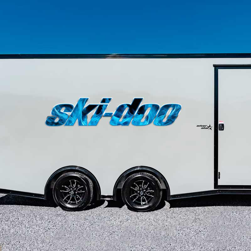 Ski-Doo Flames Logo Snowmobile Decal Set