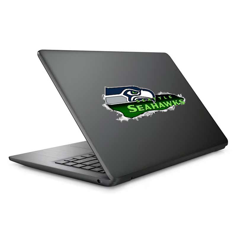 Seattle Seahawks Ripped Metal Vinyl Sticker
