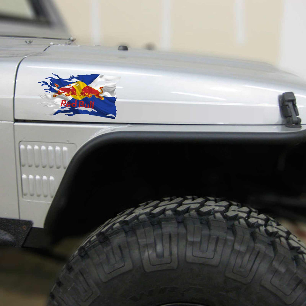 Red Bull Energy Battle Flag Vinyl Decal Set