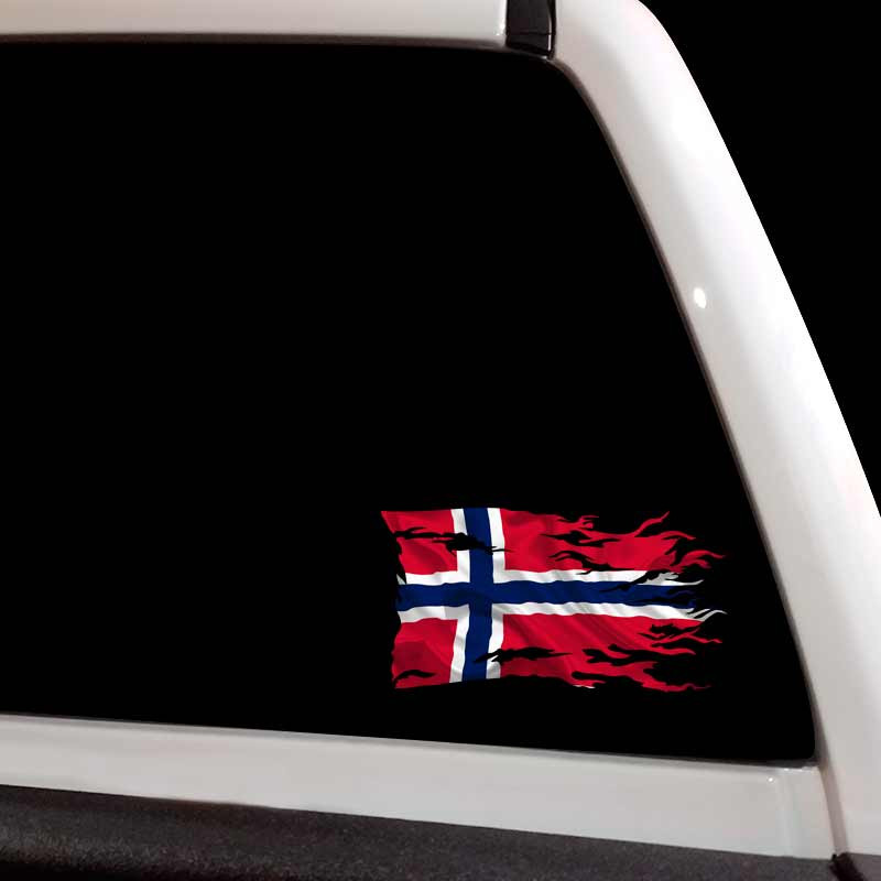 Norway Battle Flag Vinyl Decal Set