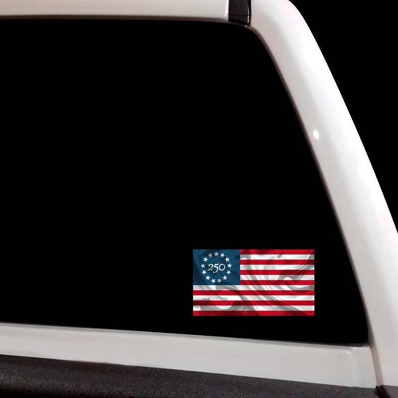 American Flag 250th Anniversary Betsy Ross Decal