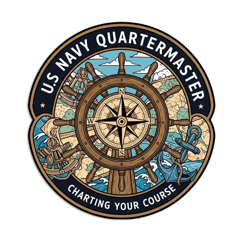 Navy Quartermaster Vinyl Service Veteran US Decal 