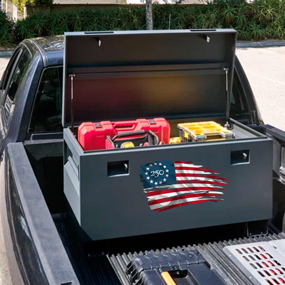 American Flag 250th Anniversary Tattered Decal Flag Set