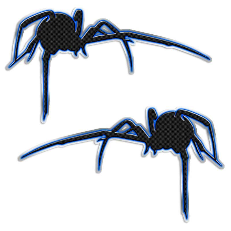 Black Widow Spider Carbon Fiber Vinyl Decal Set | 2 Pack