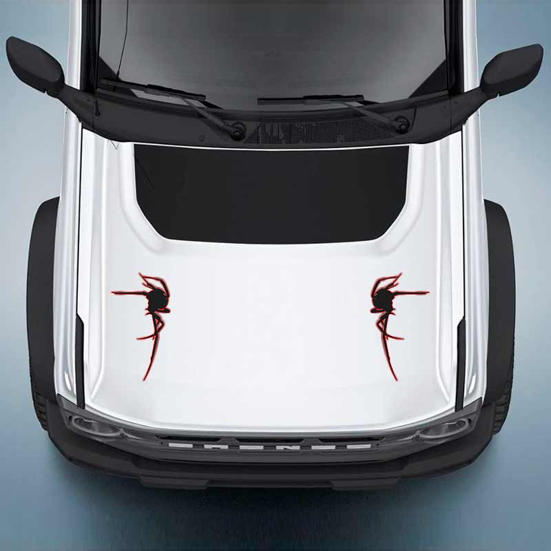 Black Widow Spider Vinyl Decal Set