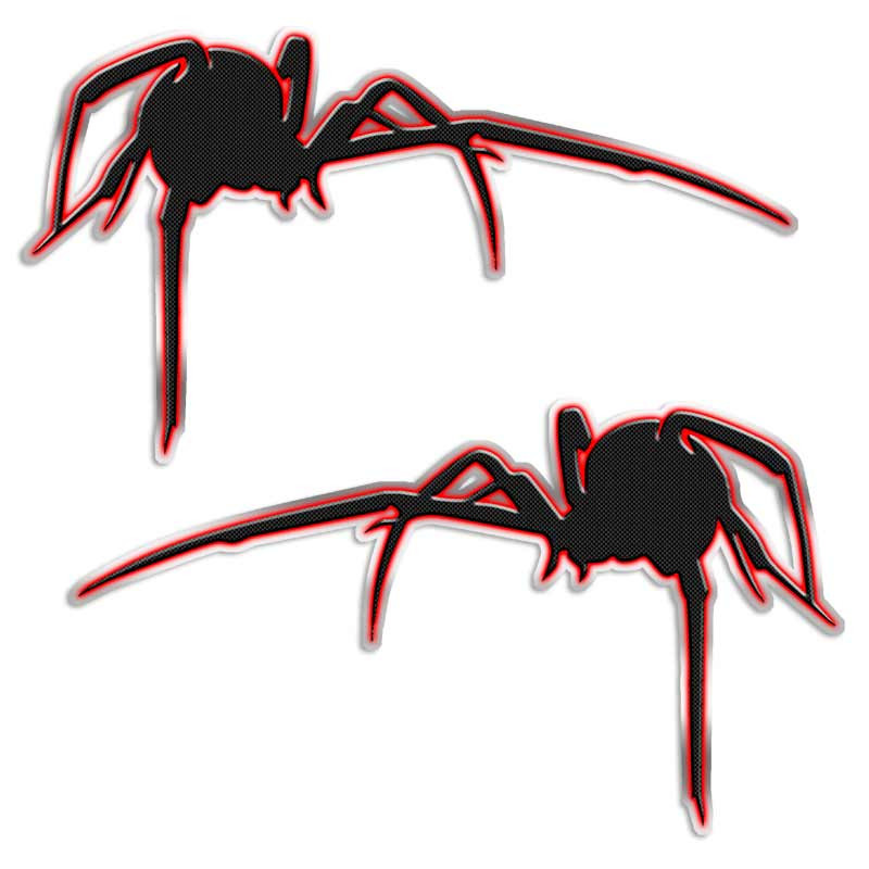 Black Widow Spider Vinyl Decal Set