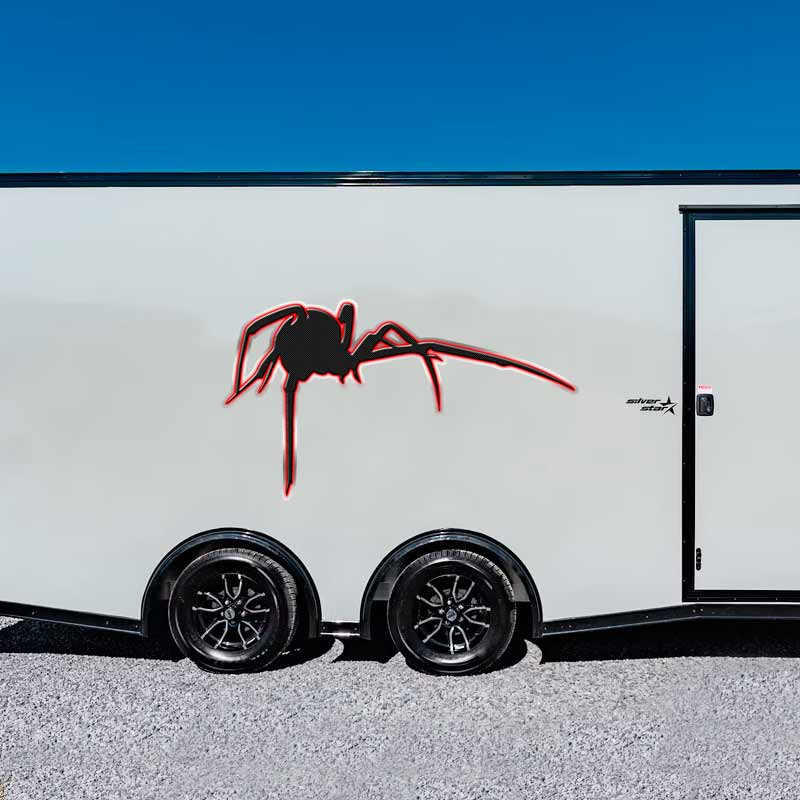 Black Widow Spider Vinyl Decal Set