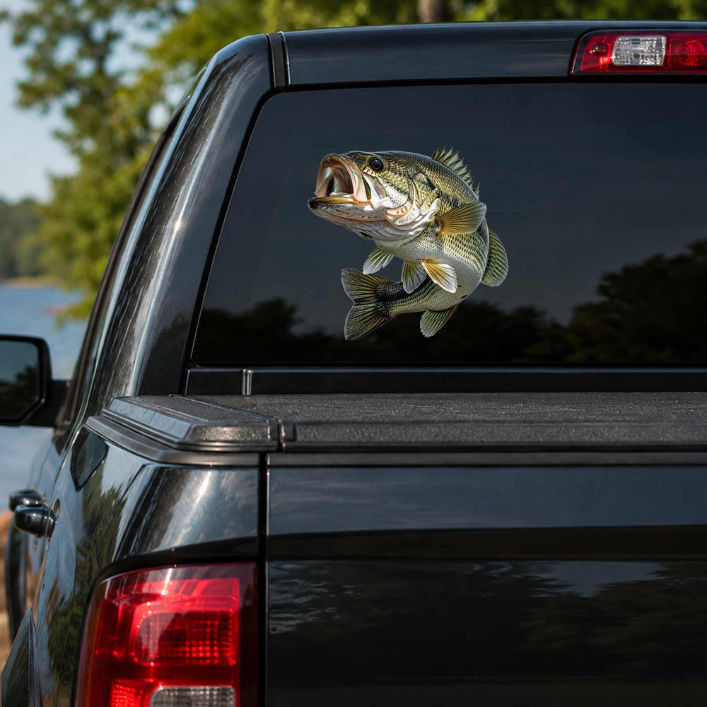 Largemouth Bass Swoop Fishing Decal Set