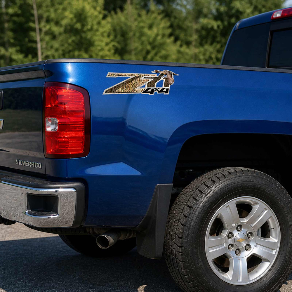 Chevy Z71 4x4 Camouflage Pintail Duck Decal Set