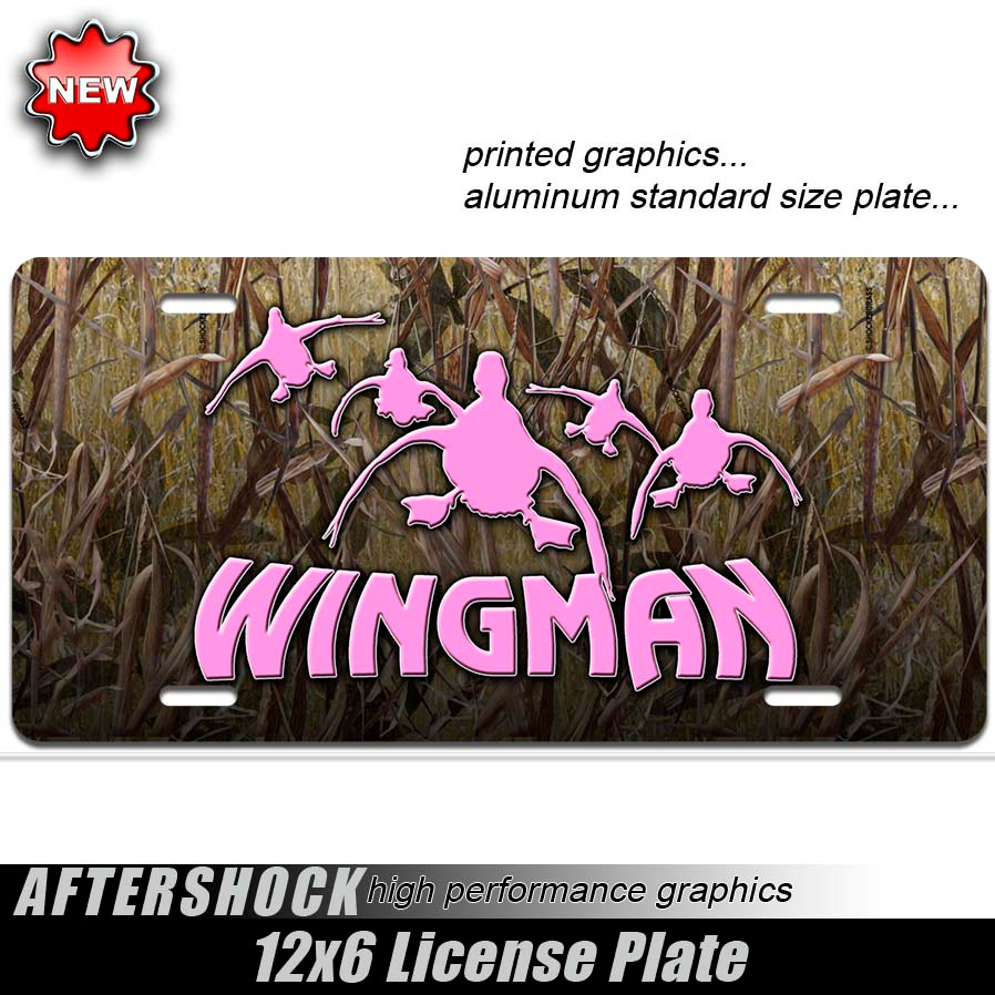 Wingman Pink Girl Camo Plate