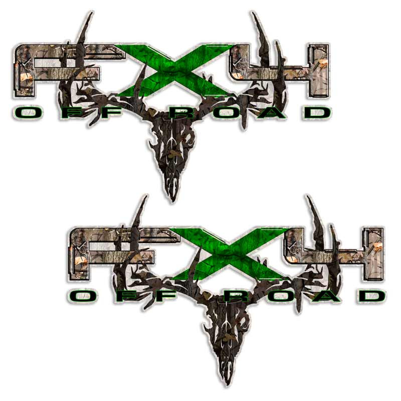 Ford F-150 FX4 Camo Deer Skull Truck Decal Set