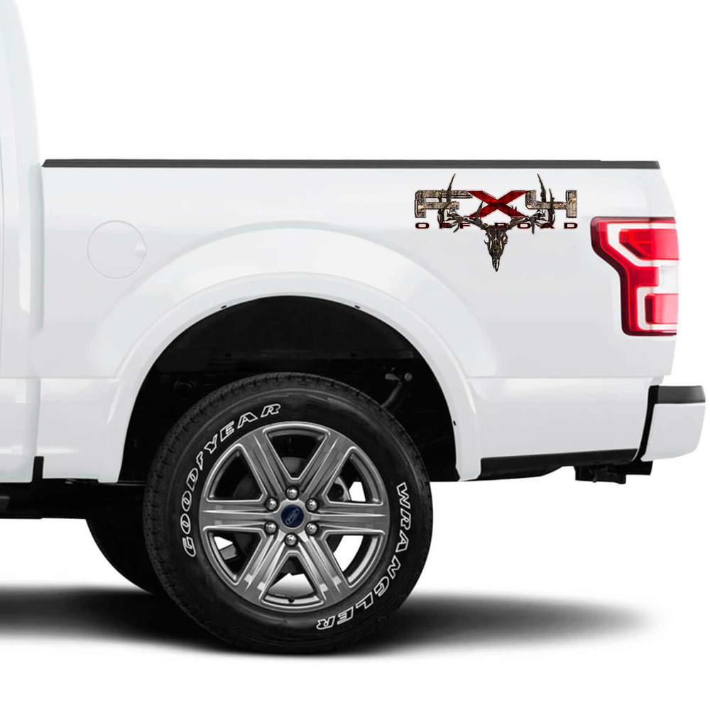 Ford F-150 FX4 Camo Deer Skull Truck Decal Set
