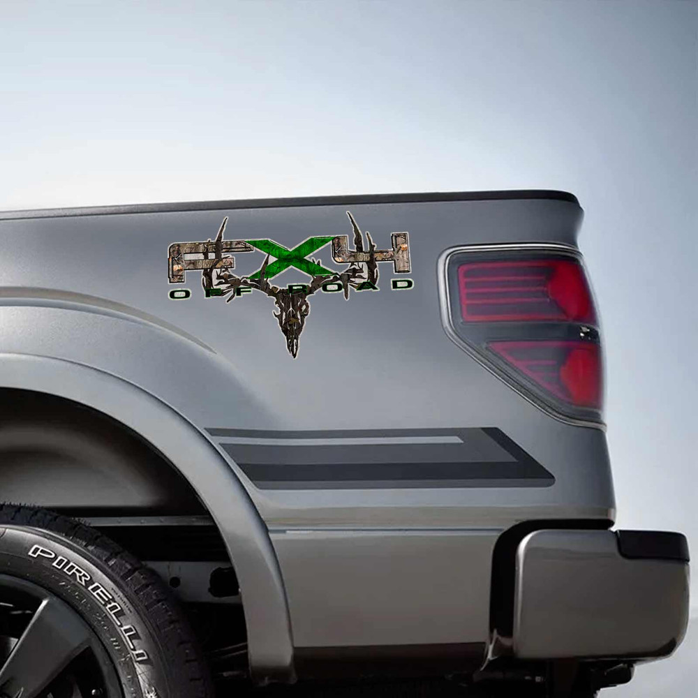 Ford F-150 FX4 Camo Deer Skull Truck Decal Set