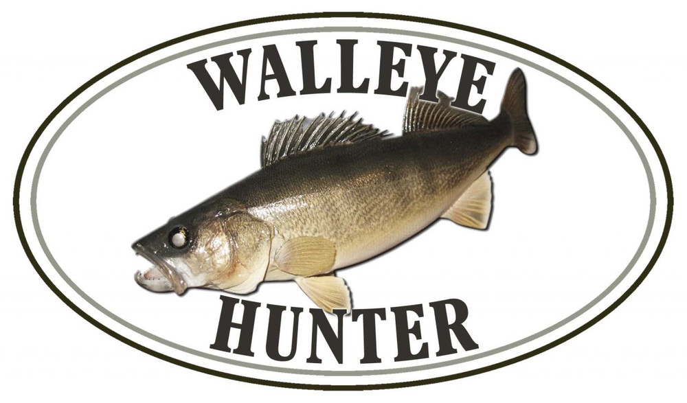 Walleye Dive Hunter Fish Sticker
