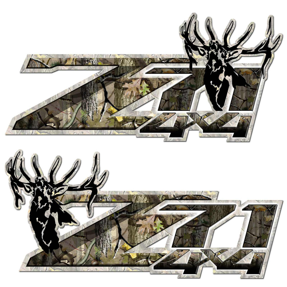 Chevy Z71 Elk Hunting 4x4 Decal Set