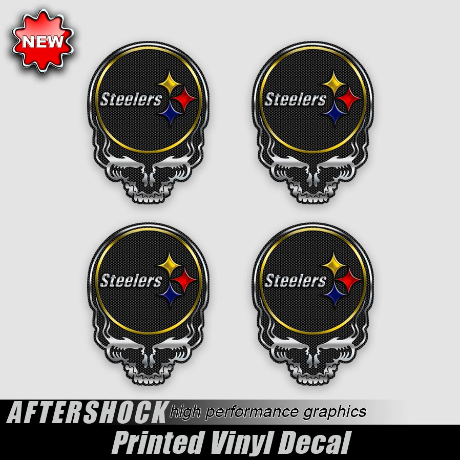Pittsburgh Steelers Skull iphone Android Decal Set
