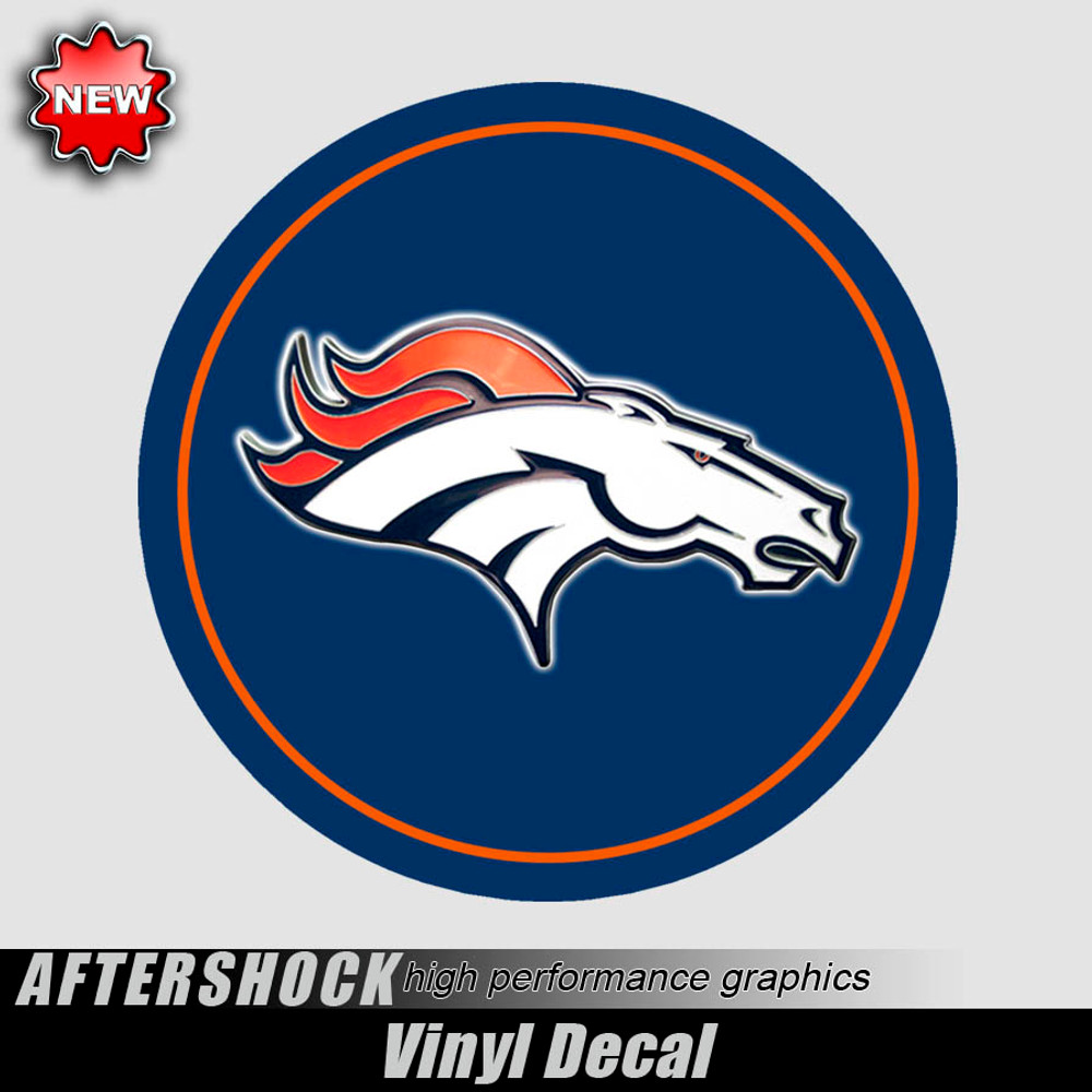 Broncos Football Circle Decal