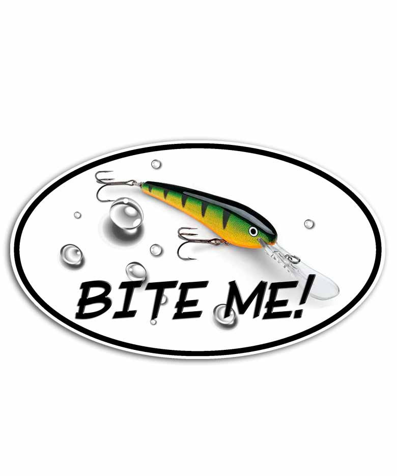 Bite Me Perch Shad Fishing Sticker