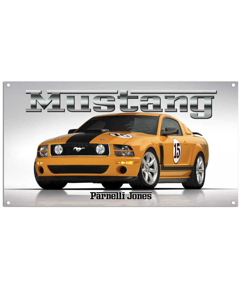 Parnelli Jones Mustang Car Banner