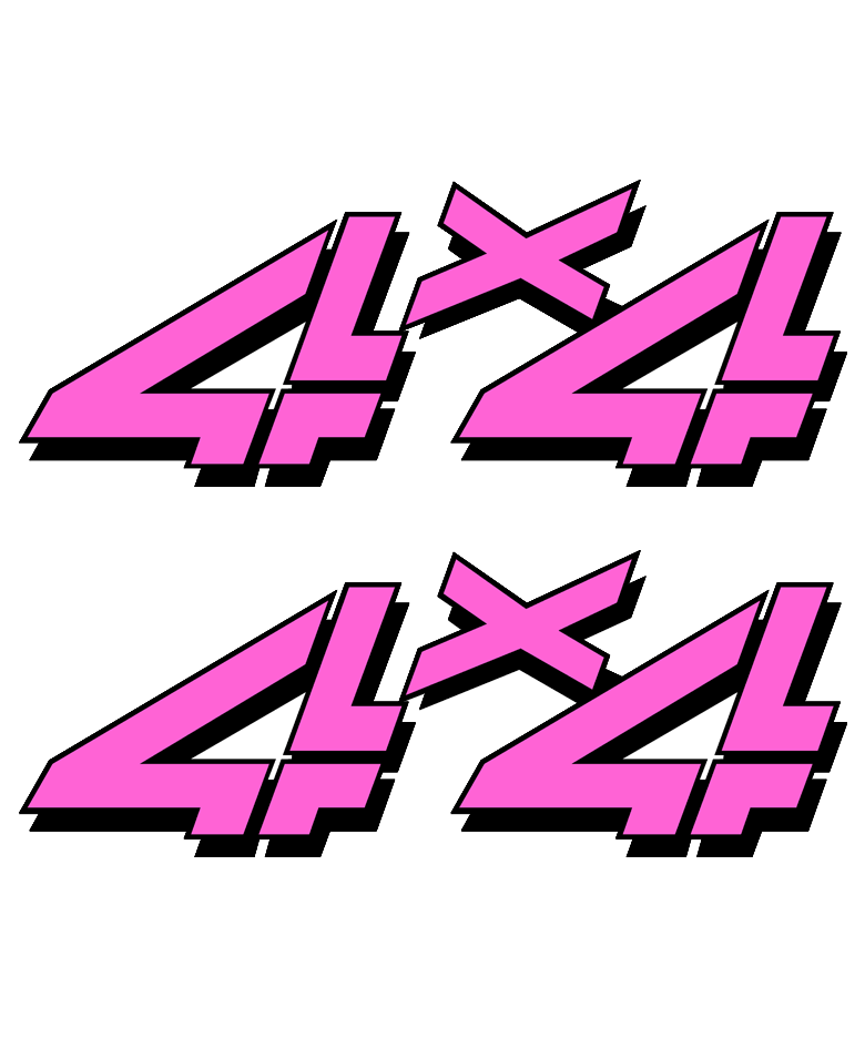 Playboy Pink 4x4 Truck Sticker set