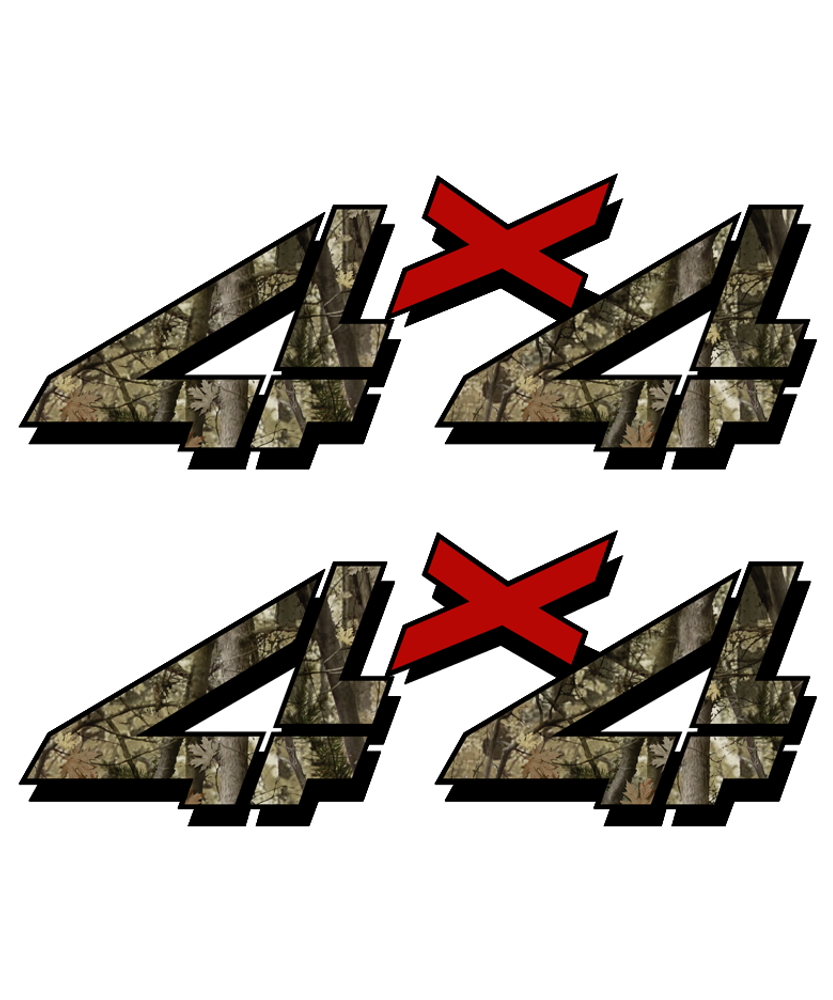 Camouflage Hunting 4x4 Truck Sticker set