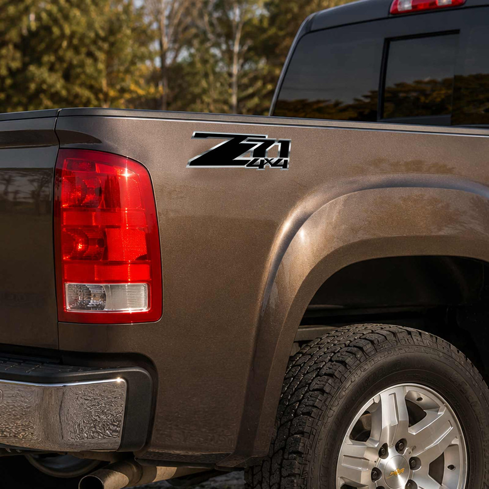 2007-2013 Chevy Silverado Z71 Black 4x4 Truck Decal Set