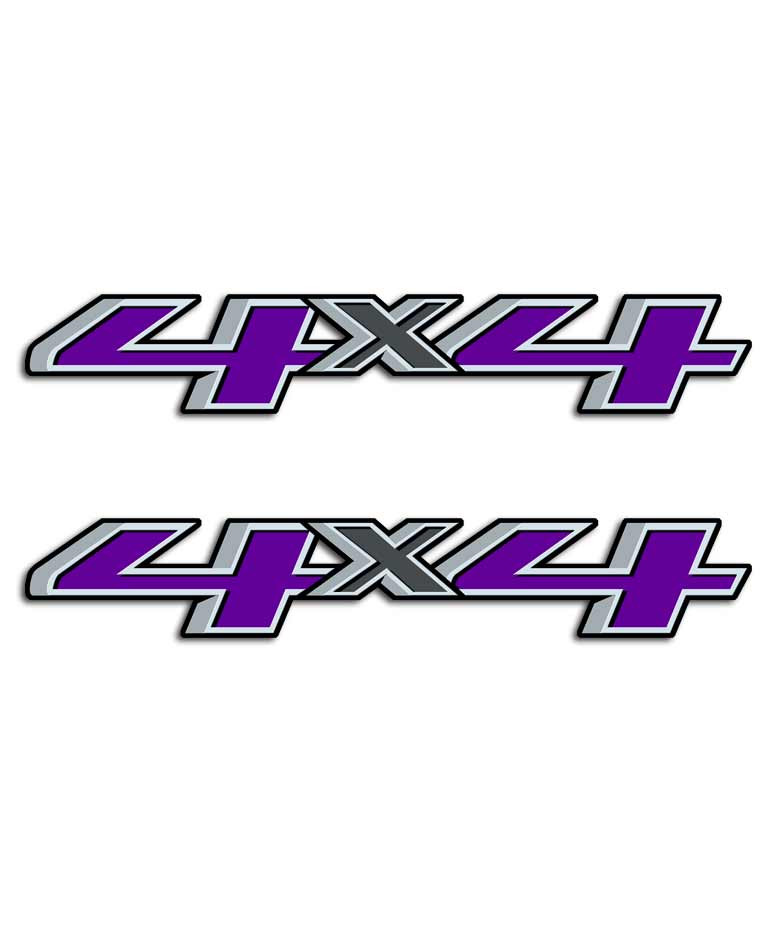 Silverado Purple 4x4 Stickers
