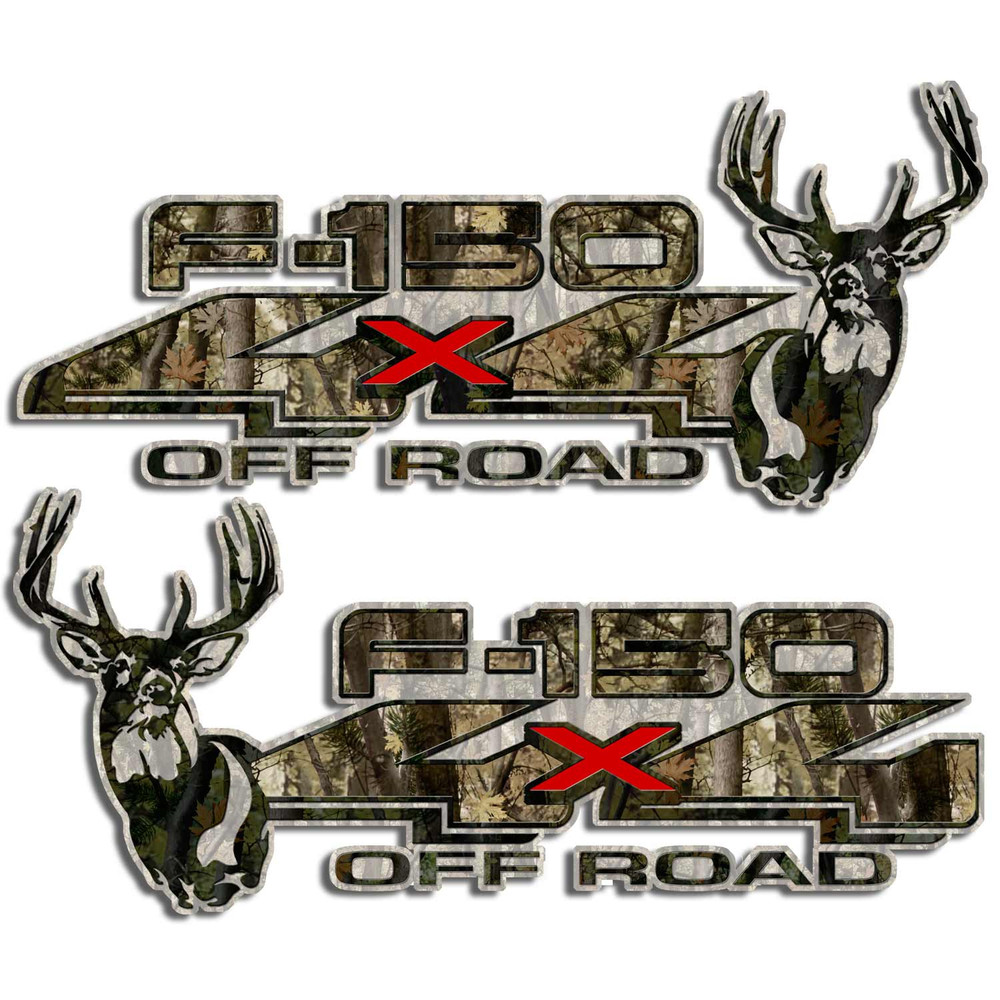 4x4 F-150 Archery Hunting Deer Decal Set for Ford