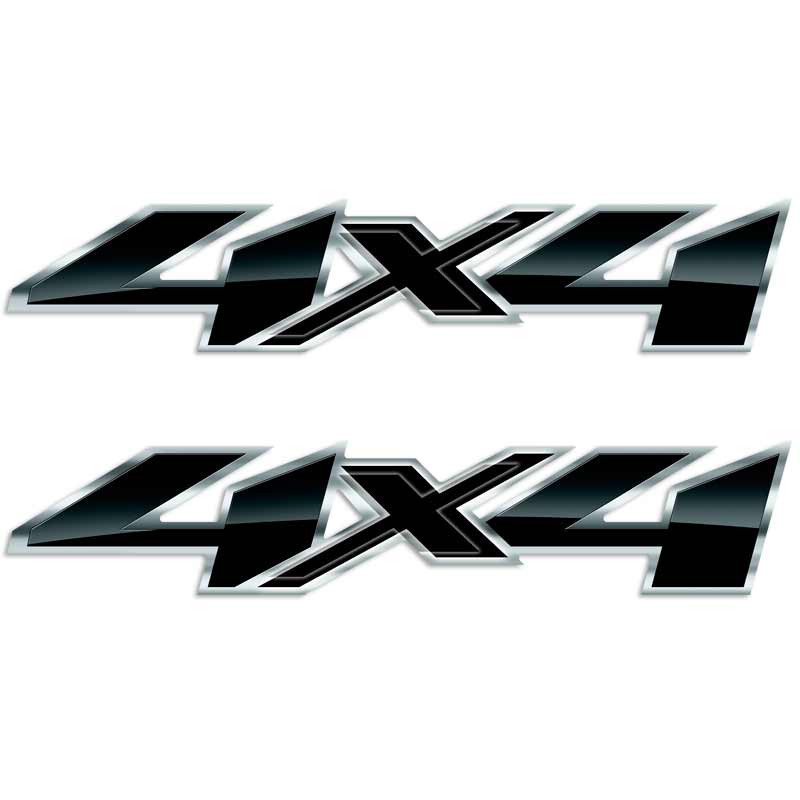  4x4 Midnight Black Edition Chevy Silverado Decal Set