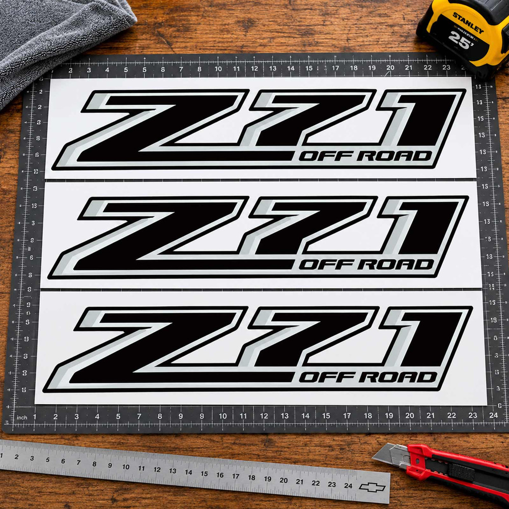 Silverado Z71 Off Road Black Truck Decal Set 2014-2026