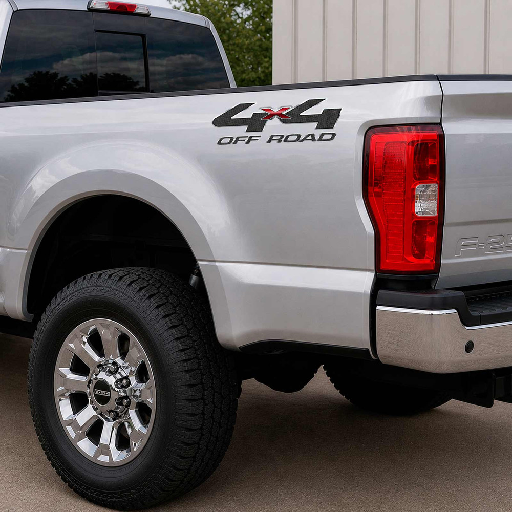 Ford F-250 4x4 Carbon Fiber Off Road Decal Set