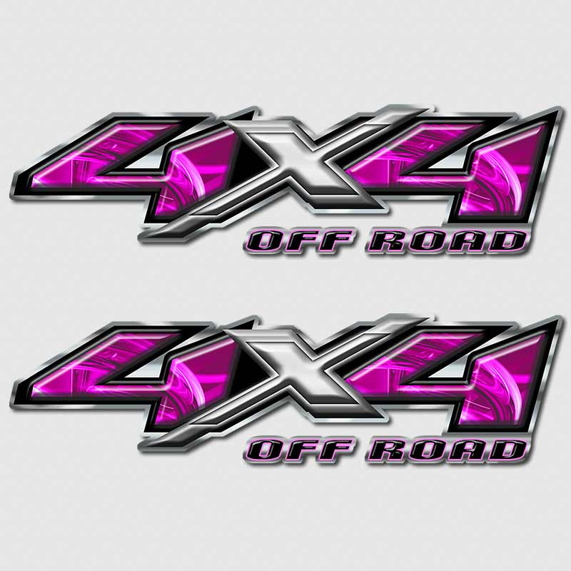4x4 Electric Purple Silverado Off Road Truck Decals