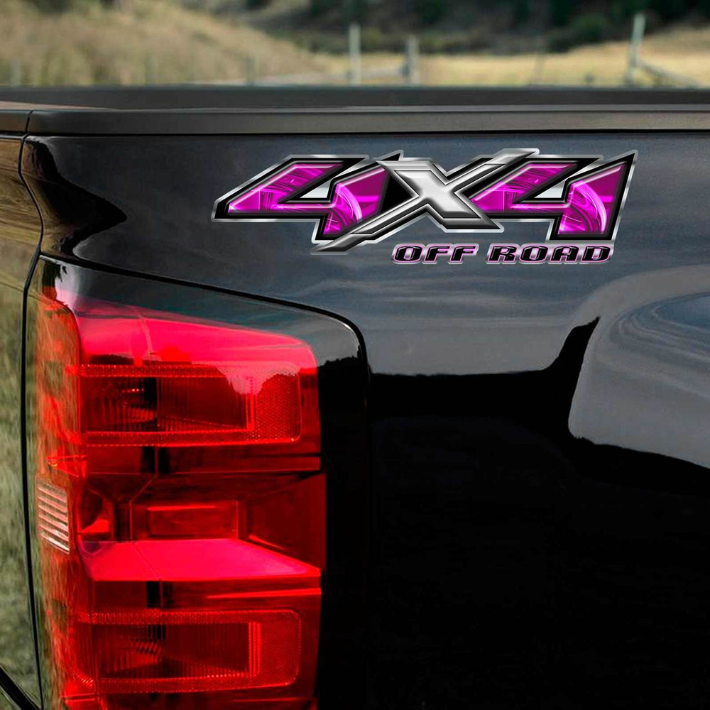 4x4 Electric Purple Silverado Off Road Truck Decals