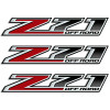 Z71 Off Road Red Carbon Fiber Truck Decals