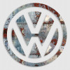 Volkswagon VW Vintage Steel Vinyl Decal