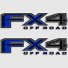 Blue FX4 Carbon Fiber Truck Decals