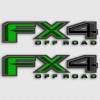 Green FX4 Carbon Fiber Truck Decals