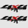 4x4 Silverado AR-15 Assault Rifle Truck Decal Set