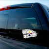 Distressed Pittsburgh Steelers Flag Decal Set