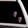 2 pack American Flag Punisher Skull Sticker Decal