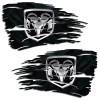 Dodge Ram Truck Distressed Flag Decal Set