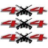 AR-15 Silverado 4x4 Red Pro Gun Truck Decal Set