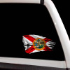 Florida State Flag Tattered Distressed Decal Set