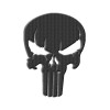 Carbon Fiber Punisher Skull Comic Hero Accent Decal