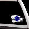 Star of Life EMS Tattered Flag Decal Set