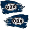 OBX Tattered Flag Outer Banks Distressed Decal Set