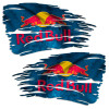 Red Bull Racing Flag Tattered Distressed Decal Set