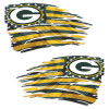 Green Bay Packers Tattered American Flag Decal Set