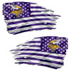 Minnesota Vikings Tattered American Flag Decal Set