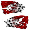 Honda Tattered Racing Flag Decal Set